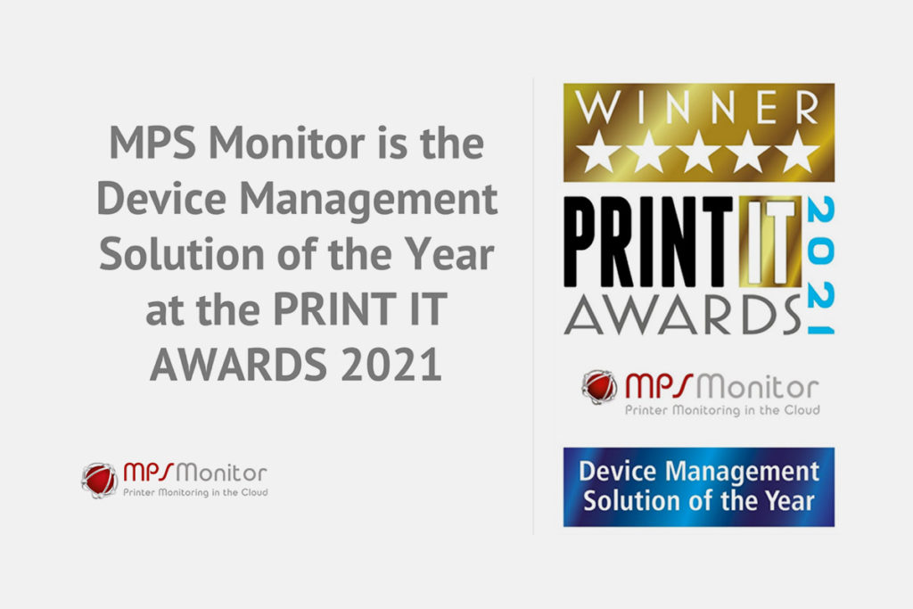 MPS Monitor ist die „Device Management Solution of the Year“ bei den Print IT Awards 2021