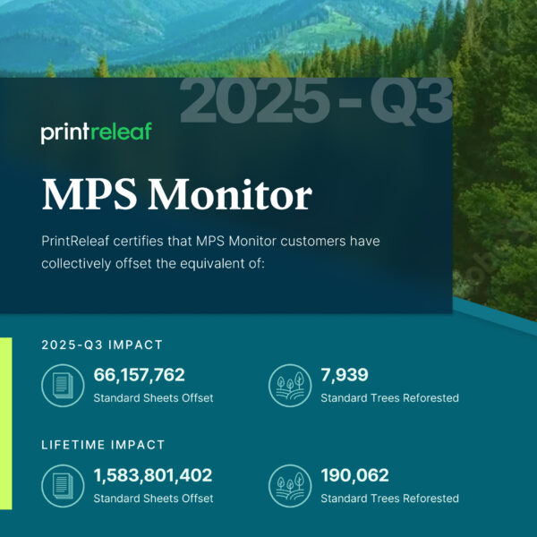 MPS Monitor PrintReleaf  Q3 Lifetime Impact